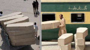 Coffins have arrived at Quetta Station and will…